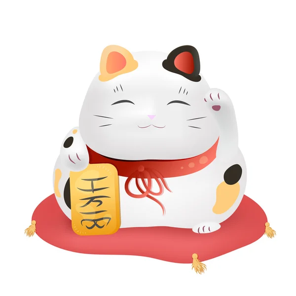 Maneki - ilustración vectorial neko . — Vector de stock