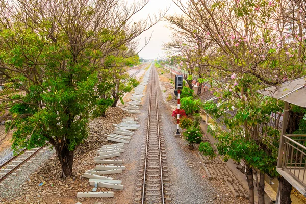 Empty railroad way — Stock Photo, Image
