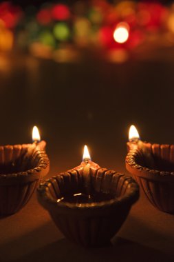 güzel diwali seçici odak aydınlatma,