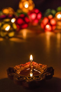 güzel diwali seçici odak aydınlatma,