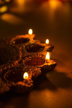 güzel diwali seçici odak aydınlatma,