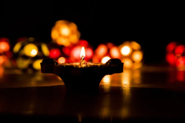 Vacker diwali belysning, selektiv inriktning — Stockfoto