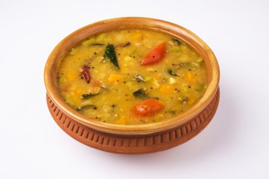 güney hint sebze sambar, toprak kase