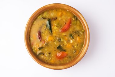 güney hint sebze sambar, toprak kase