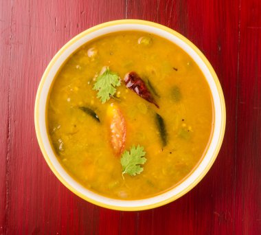 güney hint sebze sambar, toprak kase