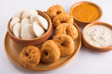 gıda Güney Hint gıda idli vada sambar ile