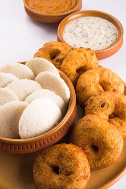 gıda Güney Hint gıda idli vada sambar ile