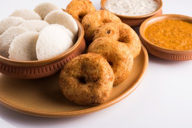 gıda Güney Hint gıda idli vada sambar ile