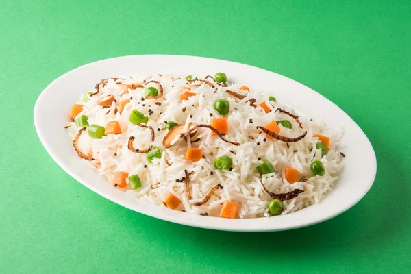 Indiska veg Biryani, veg pulav, indiska vegetabiliska pulav, biriyani, vegetabiliska biriyani — Stockfoto