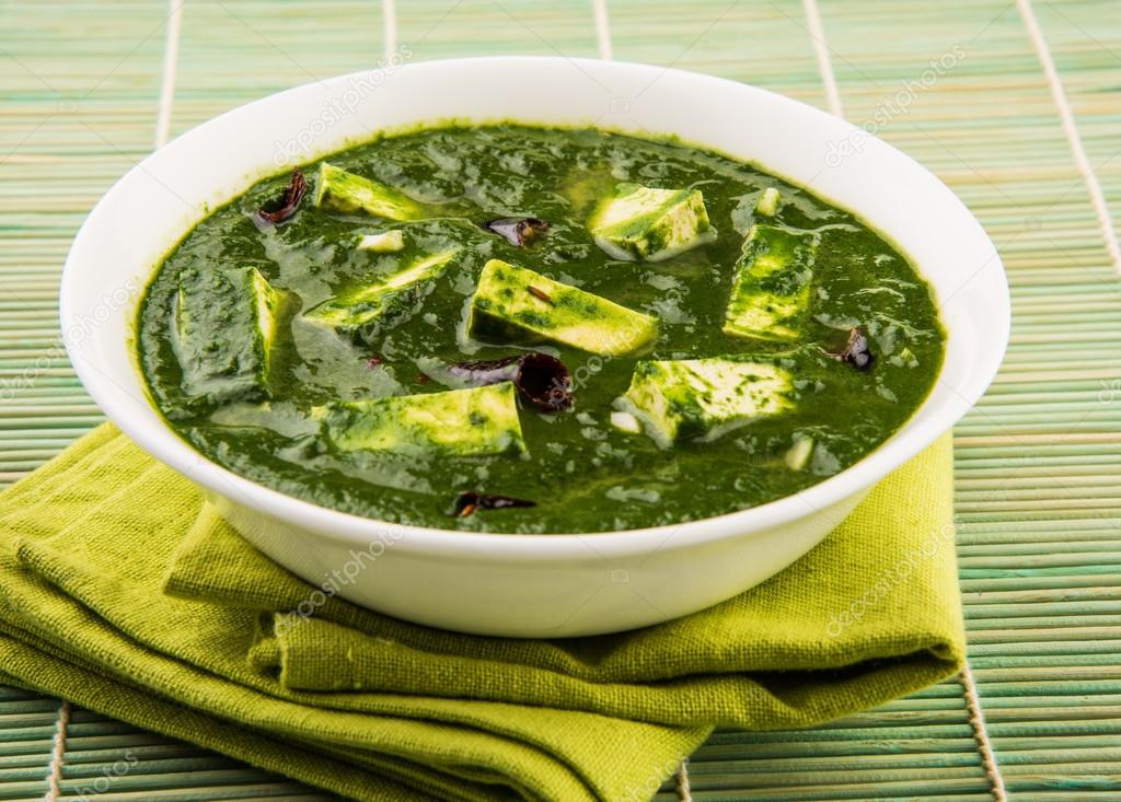 Palak Paneer , Indian food Spinach and Indian cottage cheese curry