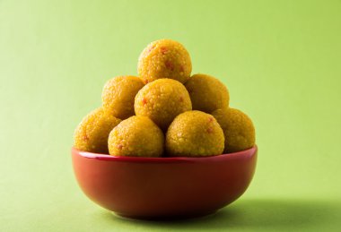 Hint tatlılar bundi laddu veya motichur laddu veya motichoor laddu, seçici odak