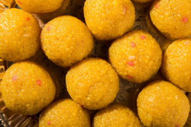 Hint tatlılar bundi laddu veya motichur laddu veya motichoor laddu, seçici odak