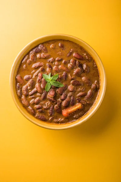 Індійська їжа, приготовлена Червоної квасолі каррі або rajma або rajmah — стокове фото