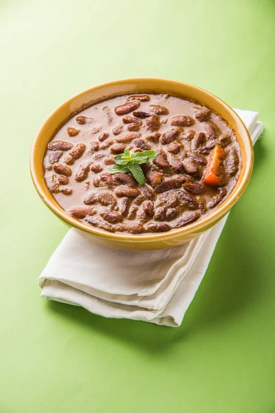 Індійська їжа, приготовлена Червоної квасолі каррі або rajma або rajmah — стокове фото