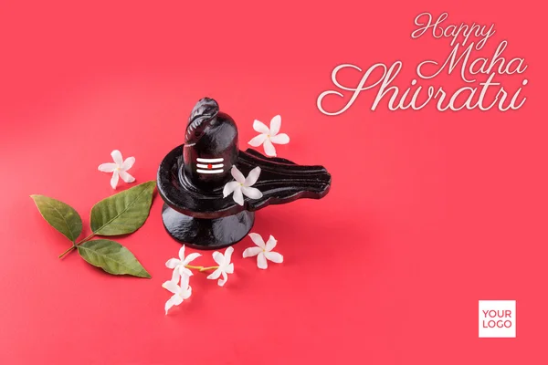 Joyeux shiv ratri ou shivratri carte de vœux, joyeux maha shivratri carte de vœux, jour de naissance de dieu shankar ou mahadev ou mahesh — Photo