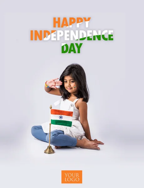Dia da independência da Índia cartão de saudação, feliz dia da independência cartão de saudação, cartão de saudação do dia da independência indiana, 15 Agosto saudações — Fotografia de Stock