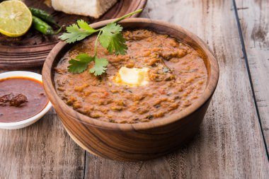 Pav Bhaji Hint baharatlı fast food ekmek, soğan ve tereyağı, Hint yemekleri, Mumbai gıda