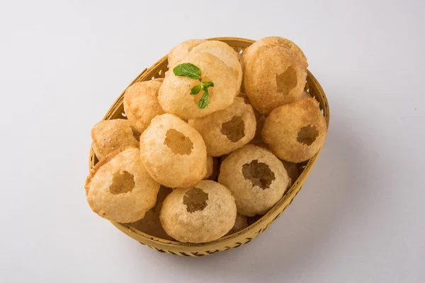 Pani Puri o panipuri, Golgappe o gol gappe, Chat item, India —  Fotos de Stock