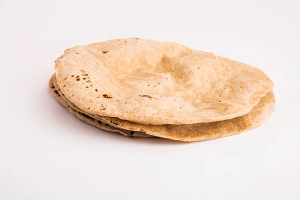 Chapati eller fulka eller phulka eller indiskt bröd — Stockfoto