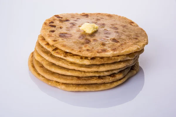 Puran poli is fontos édes menü a holi Fesztivál, india, indiai desszert, puran roti, indiai édes kenyér általában szolgált a tiszta ghí — Stock Fotó