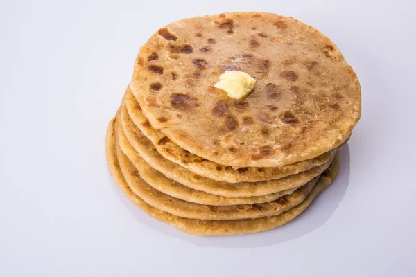 Puran poli är viktigt söt menyn i holi festival i Indien, indisk dessert, puran roti, indiska bröd brukar serveras med ren ghee — Stockfoto