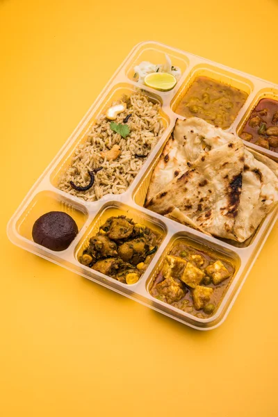 Indian vegetarian thali, Indian Thali parcel, take home food, Indian ...