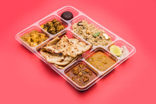 Indian vegetarian thali, Indian Thali parcel, take home food, Indian ...