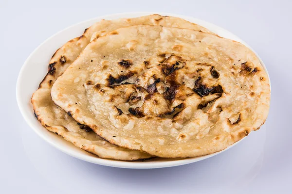 Indian special bread also known as butter roti, chapati, naan, kulcha, paratha, tanduri roti — Stock Photo, Image