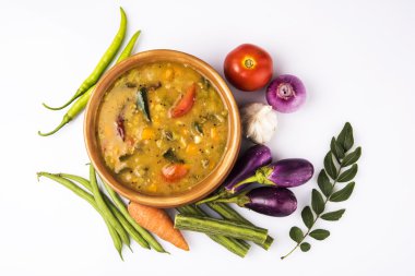 güney hint sebze sambar, sebze ile