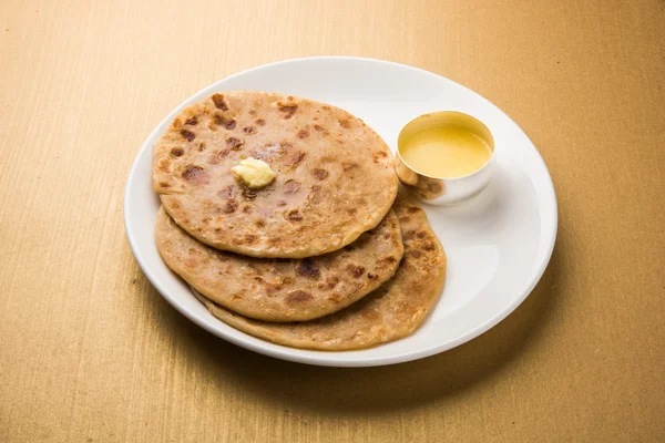 Puran poli is important sweet menu in holi festival in india, indian dessert, puran roti, indian sweet bread usually served with pure ghee