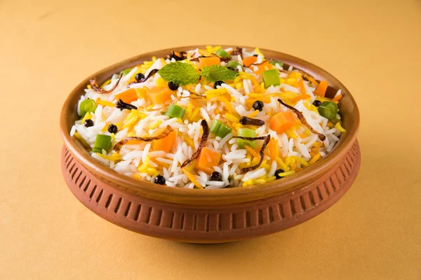 Индийские овощи biryani, овощи pulav, индийские овощи pulav, Biriyani, овощи Biriyani — стоковое фото