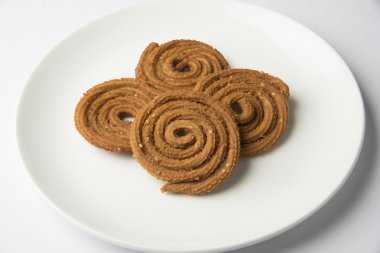 geleneksel Hint aperatif chakli, chakali,, murukku