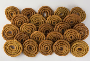 geleneksel Hint aperatif chakli, chakali,, murukku