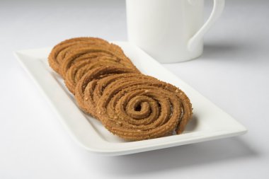 geleneksel Hint aperatif chakli, chakali,, murukku