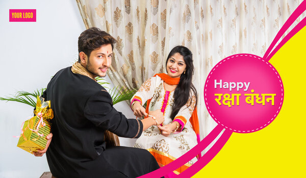 Happy Raksha Bandhan Greeting or Happy Rakhi Greeting Royalty Free Stock Images
