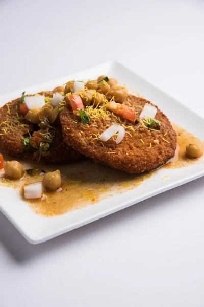 Aloo Tikki or cutlet or aalu patties - A north Indian snack made of boiled potatoes and various spices
