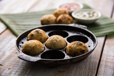 güneyde Hint popüler gıda Appe veya Appam veya Rava Appe