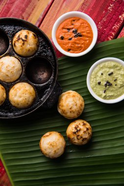 güneyde Hint popüler gıda Appe veya Appam veya Rava Appe