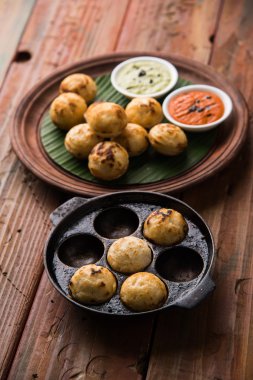 güneyde Hint popüler gıda Appe veya Appam veya Rava Appe