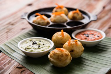 güneyde Hint popüler gıda Appe veya Appam veya Rava Appe