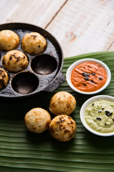 Cuisine populaire sud-indienne Appe ou Appam ou Rava Appe — Photo