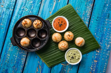 south indian popular food Appe or Appam or Rava Appe clipart
