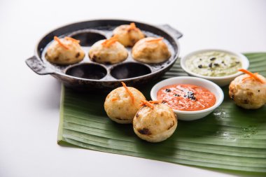 güneyde Hint popüler gıda Appe veya Appam veya Rava Appe