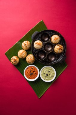 güneyde Hint popüler gıda Appe veya Appam veya Rava Appe