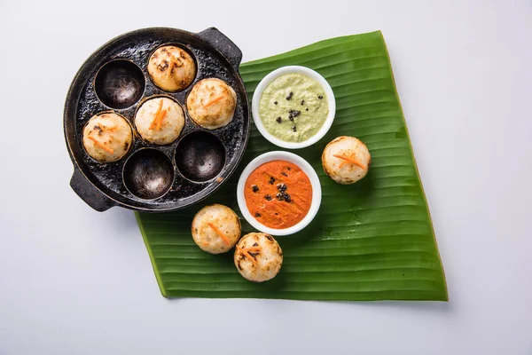 Südindisches populäres Essen appe oder appam oder rava appe — Stockfoto