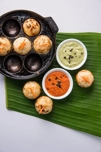 Jižní indické potraviny populární Appe nebo Appam nebo Rava Appe — Stock fotografie
