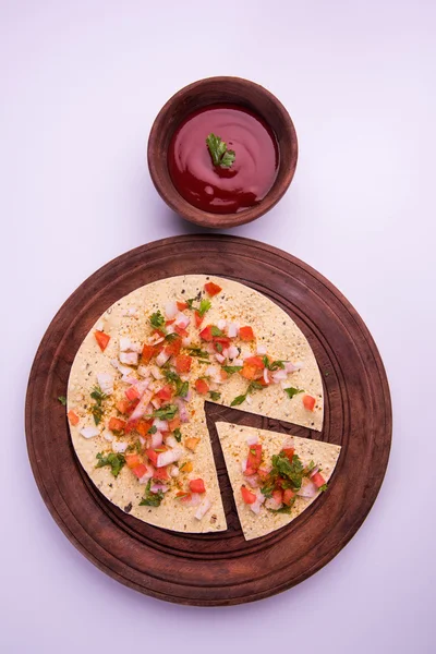 Papada masala, comida crujiente vegetariana india o entrante — Foto de Stock