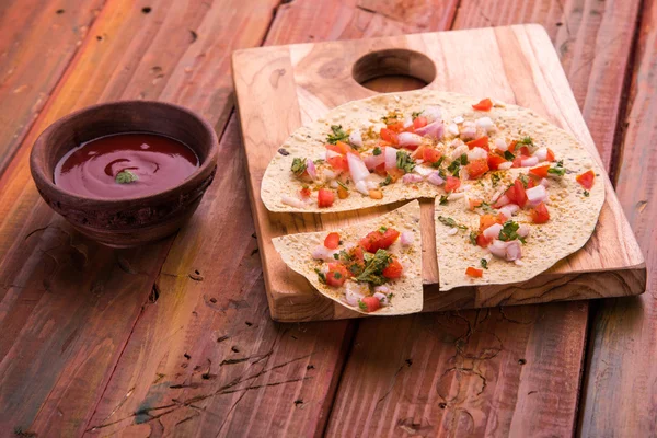 Papada masala, comida crujiente vegetariana india o entrante — Foto de Stock