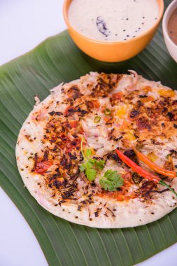 Güney Hint gıda Uttapam veya ooththappam veya Uthappa