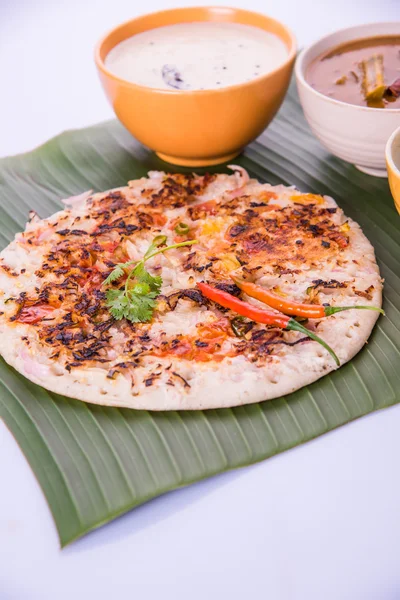 Södra Indiska mat Uttapam eller ooththappam eller Uthappa — Stockfoto